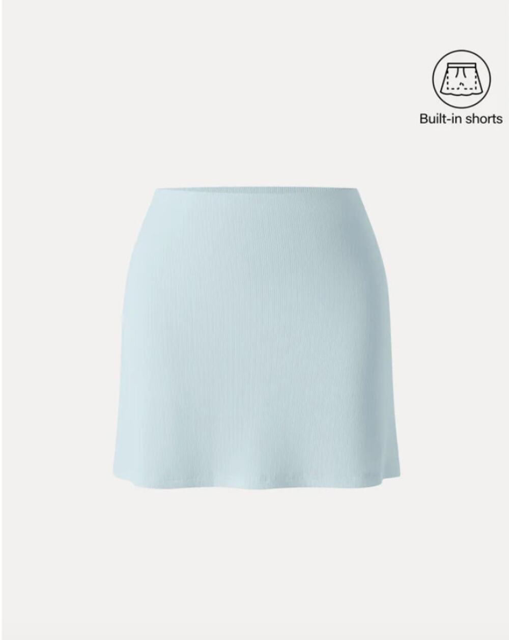 OGL Stretch Cotton Pointelle A-line Mini Skirt with Built-in Shorts NWT SIZE M